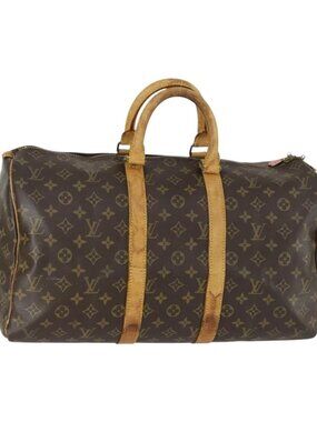 LOUIS VUITTON Monogram Keepall 45 Boston Bag M41428 LV Auth BA8828